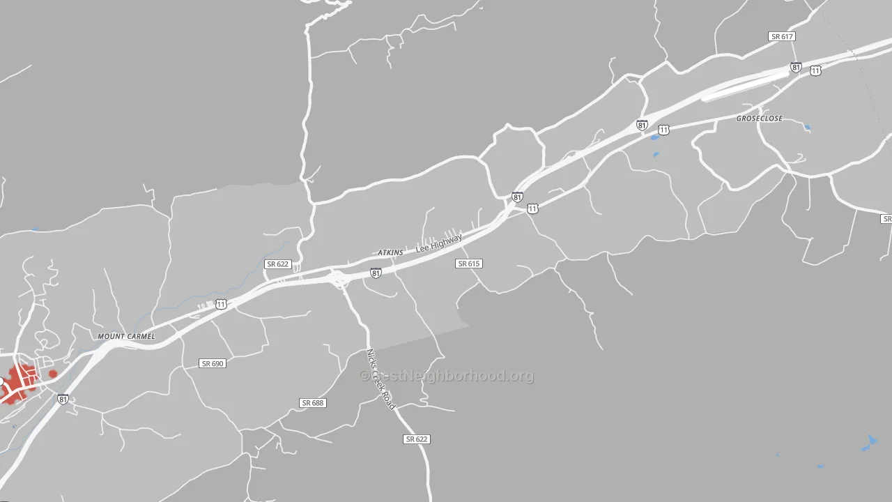 Transit Grade map of 24311, VA