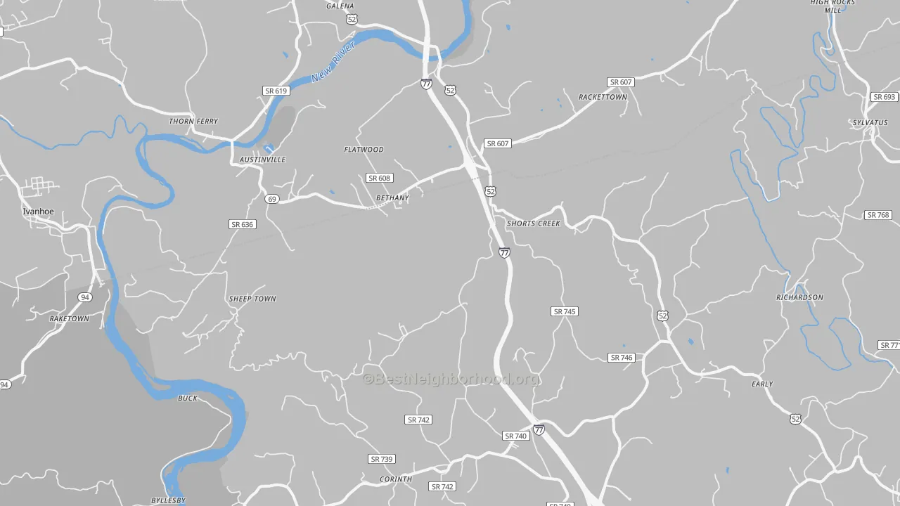 Transit Grade map of 24312, VA