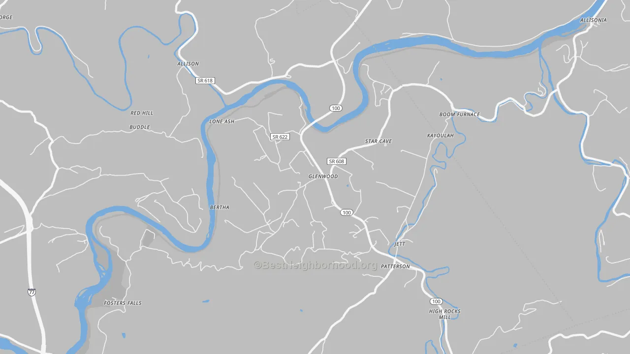 Transit Grade map of 24313, VA