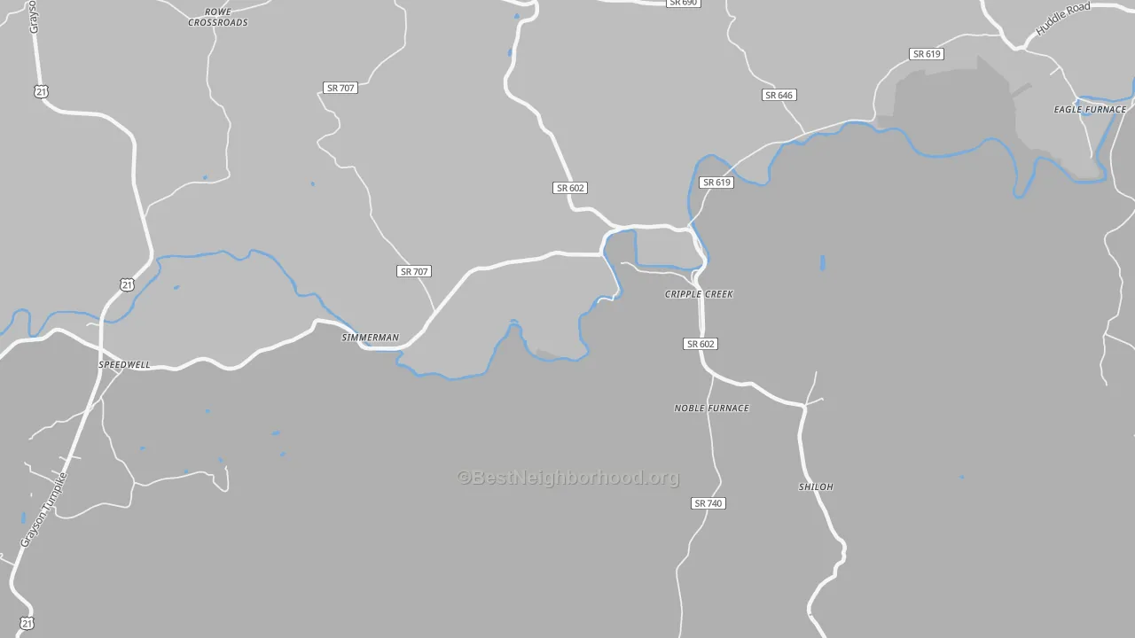 Transit Grade map of 24322, VA