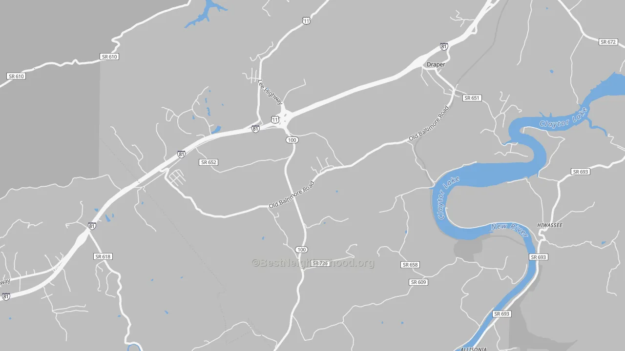 Transit Grade map of 24324, VA