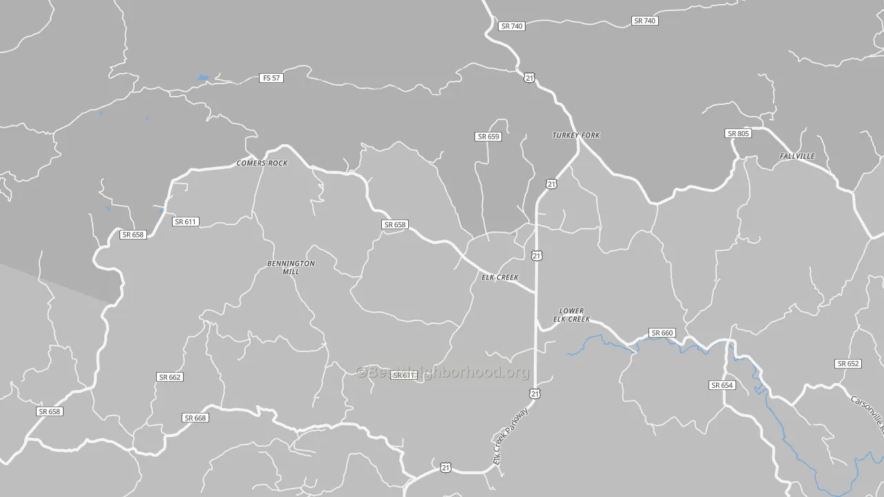Transit Grade map of 24326, VA