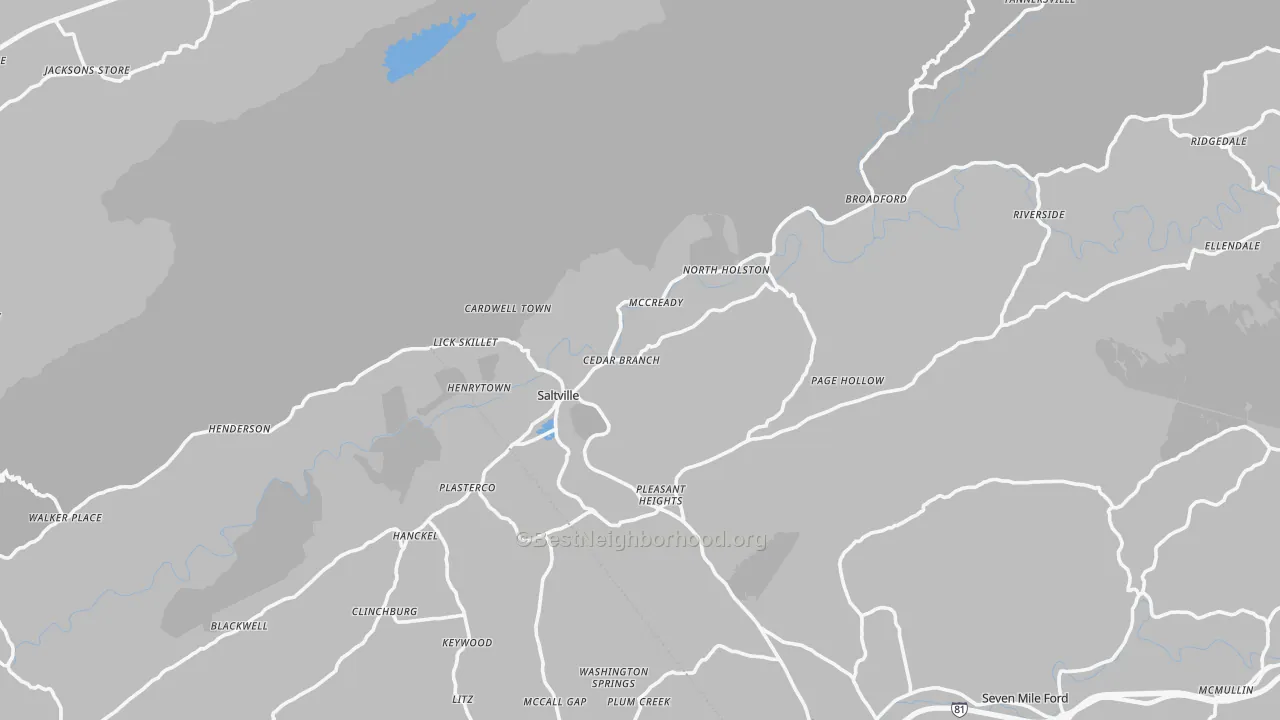 Transit Grade map of 24370, VA