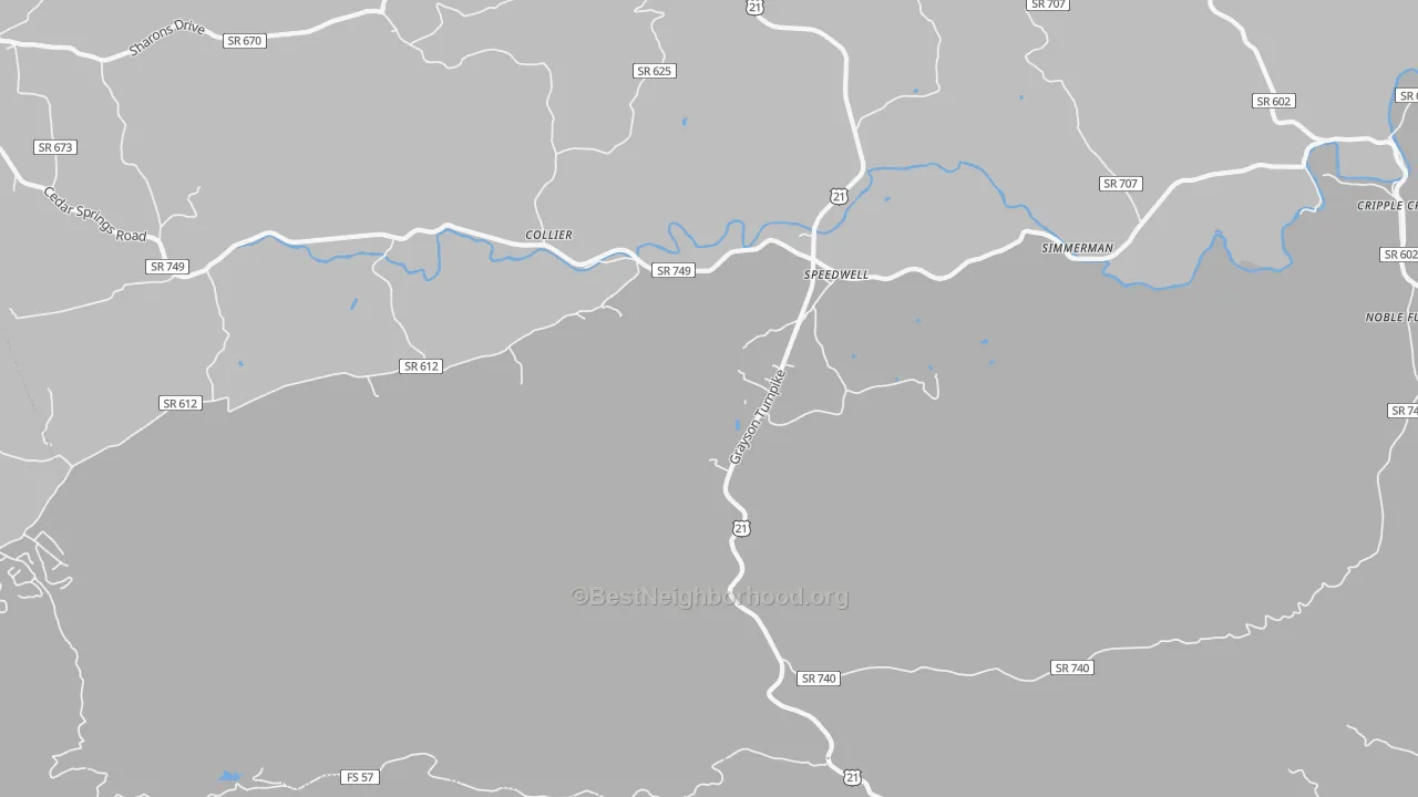Transit Grade map of 24374, VA