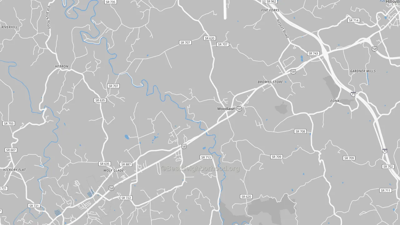 Transit Grade map of 24381, VA