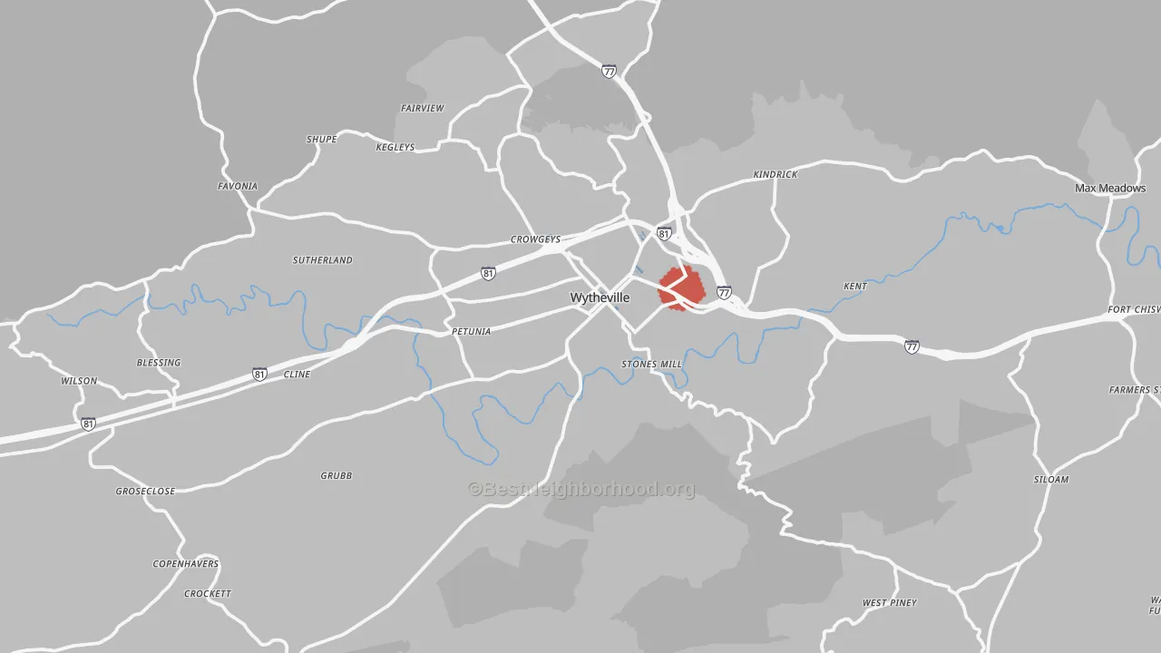 Transit Grade map of 24382, VA