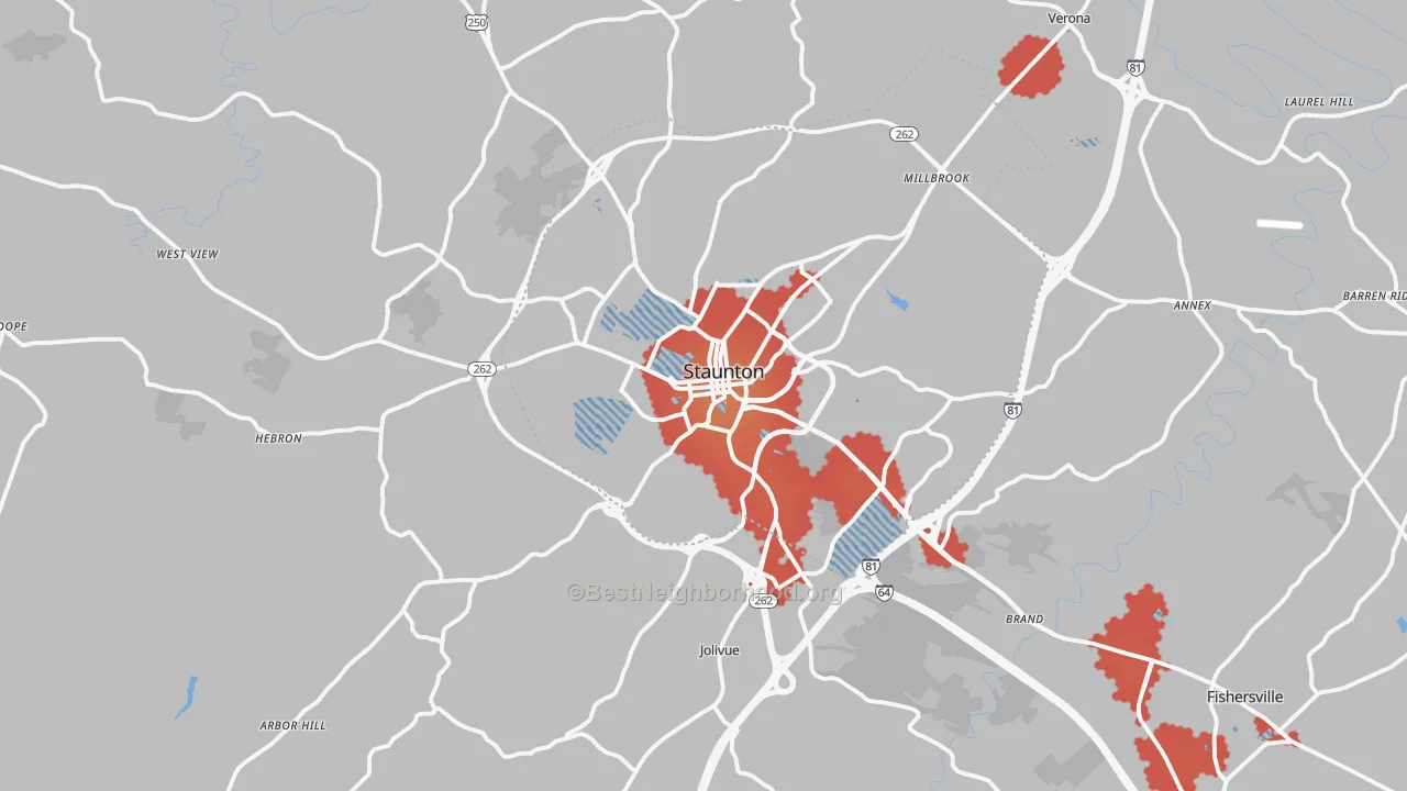 Transit Grade map of 24401, VA