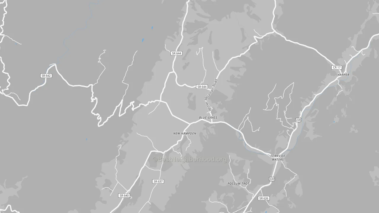 Transit Grade map of 24413, VA