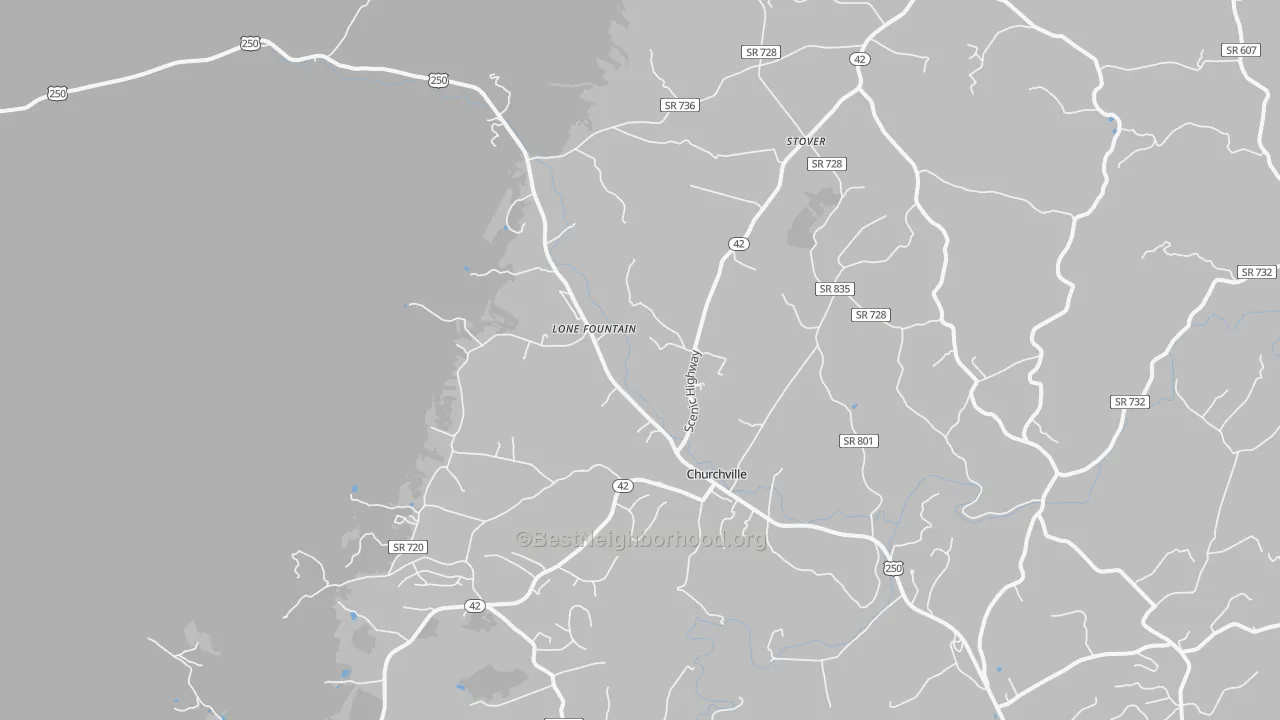 Transit Grade map of 24421, VA