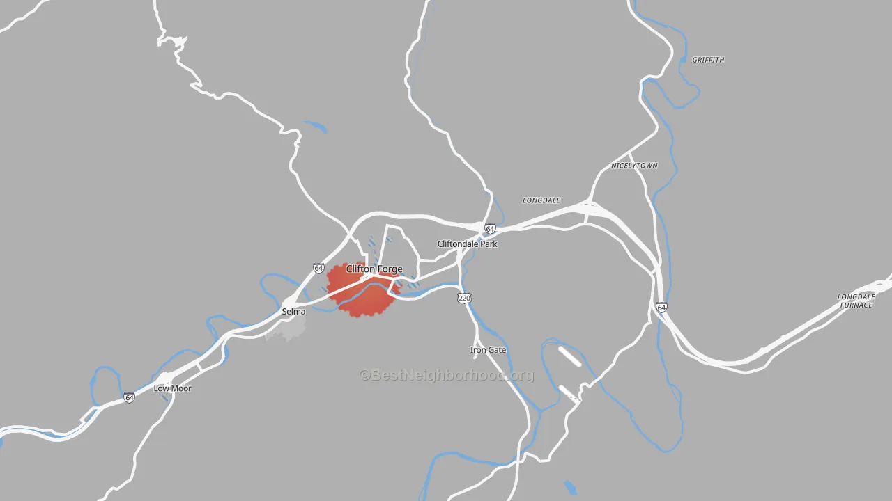 Transit Grade map of 24422, VA