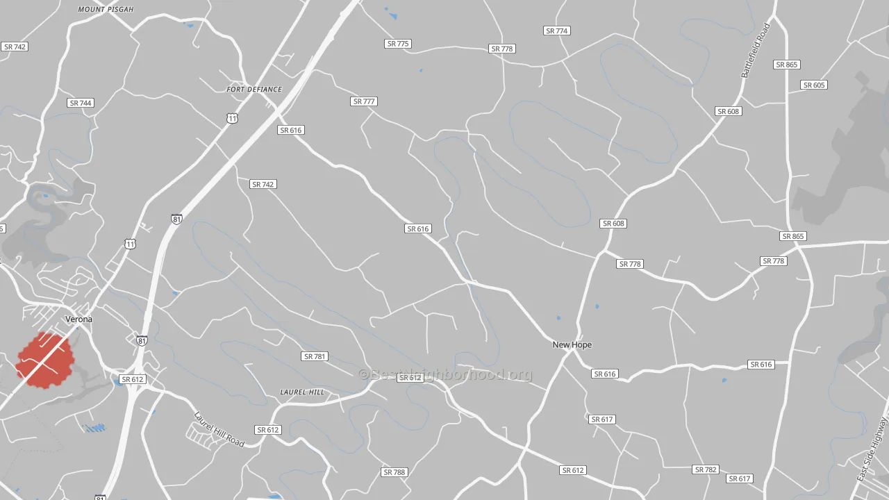 Transit Grade map of 24437, VA