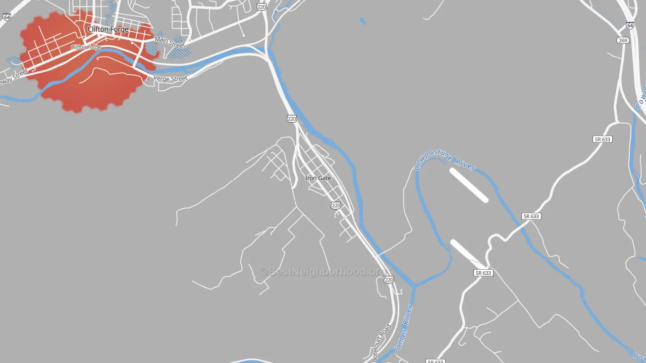 Transit Grade map of 24448, VA