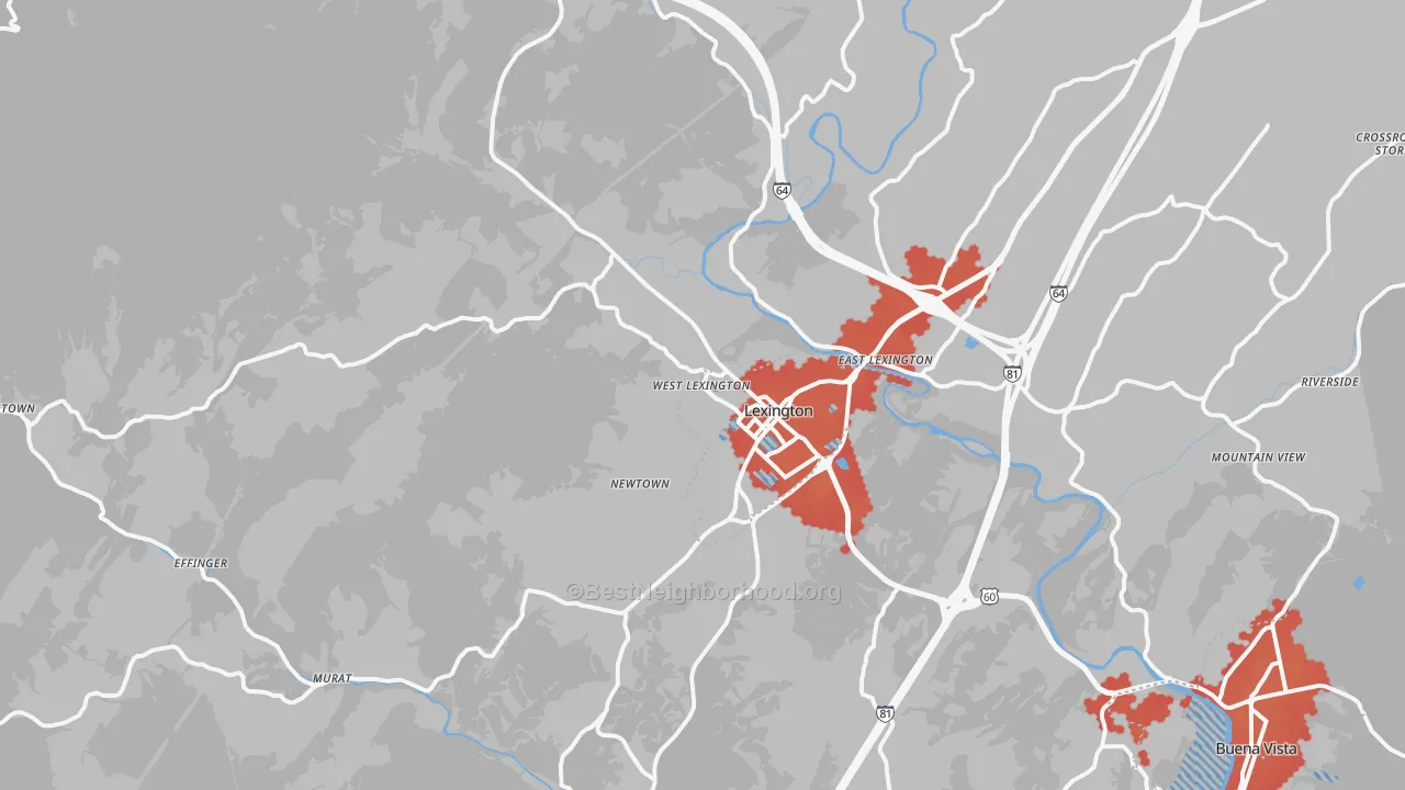 Transit Grade map of 24450, VA