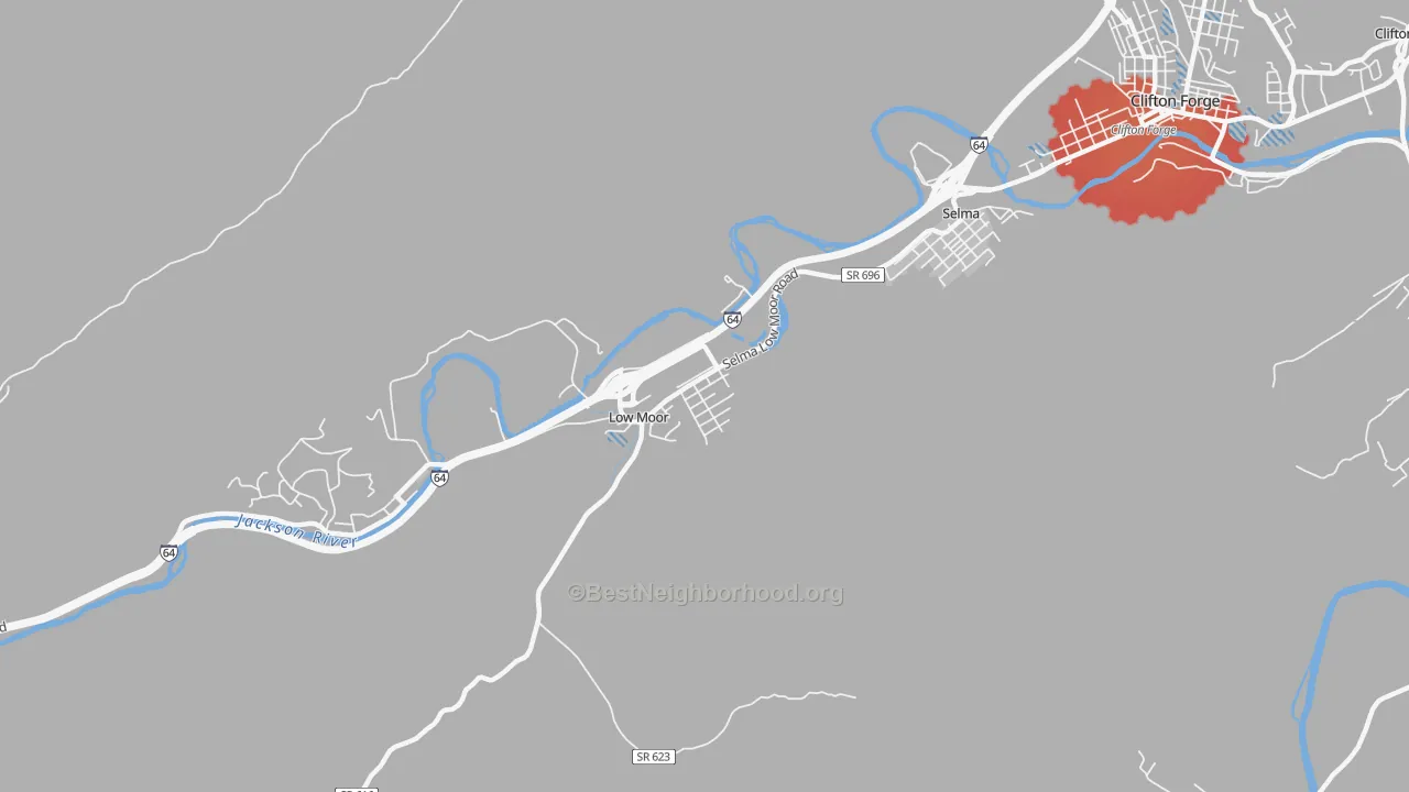 Transit Grade map of 24457, VA