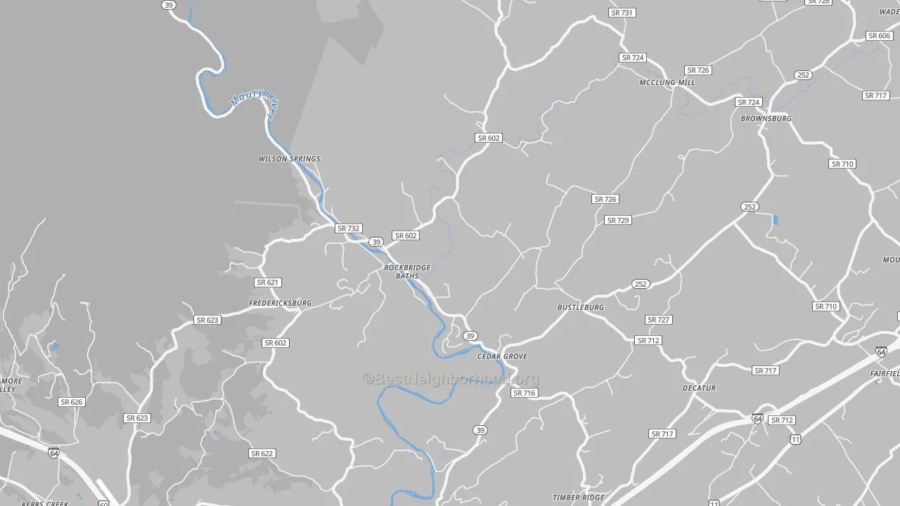Transit Grade map of 24473, VA