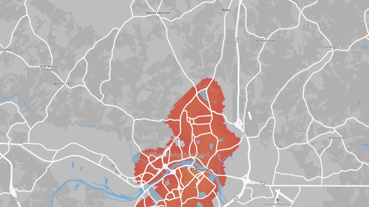 Transit Grade map of 24540, VA
