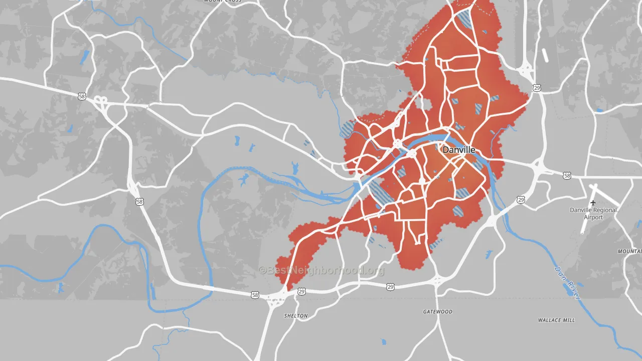 Transit Grade map of 24541, VA