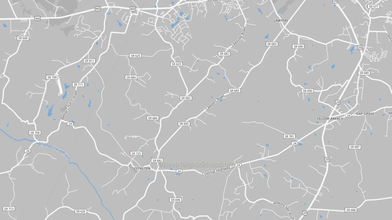 Transit Grade map of 24550, VA