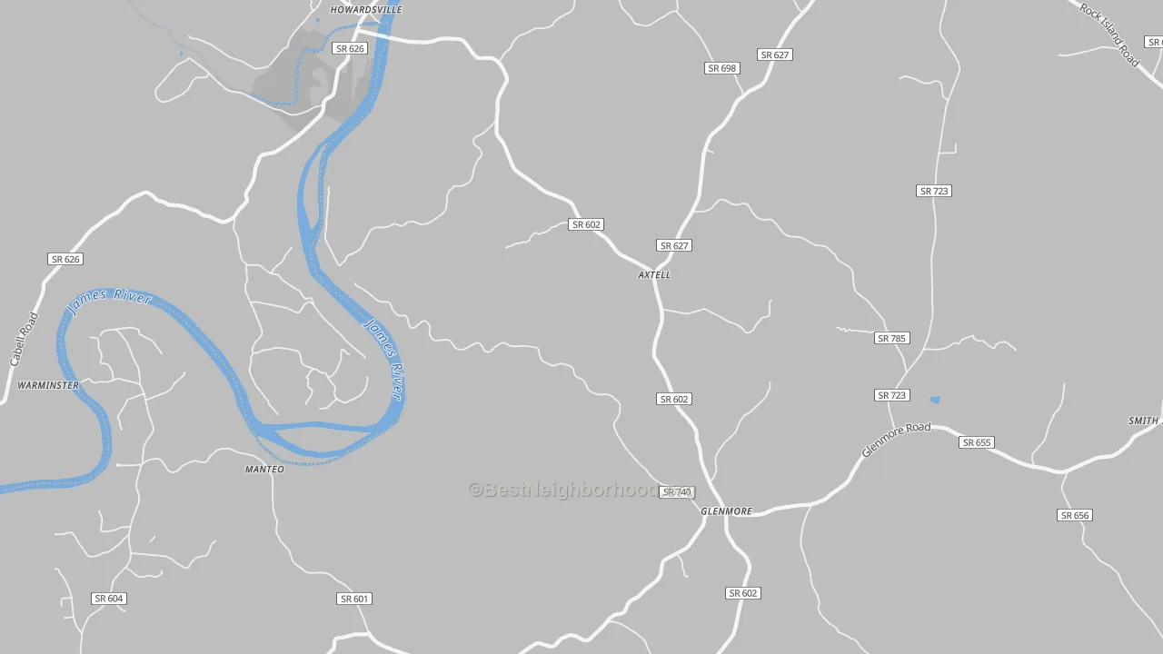 Transit Grade map of 24562, VA