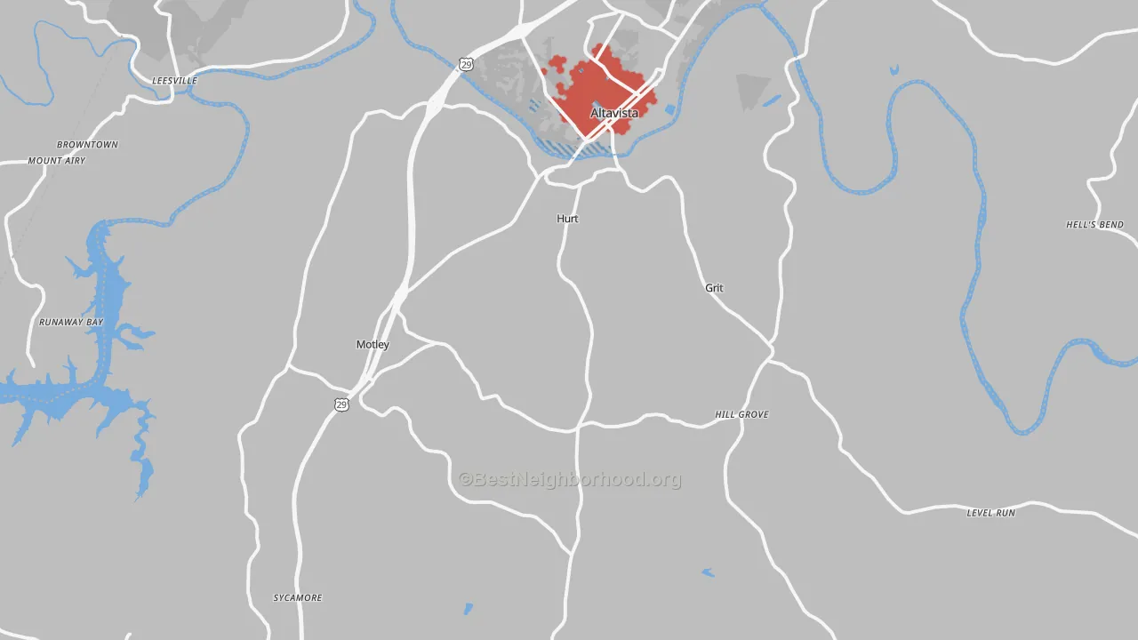 Transit Grade map of 24563, VA