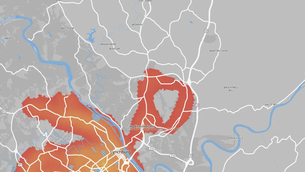 Transit Grade map of 24572, VA