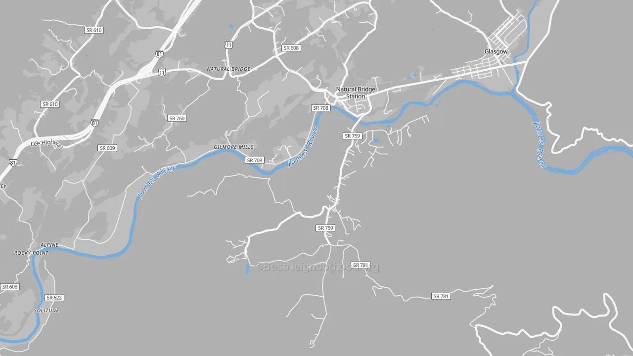 Transit Grade map of 24579, VA