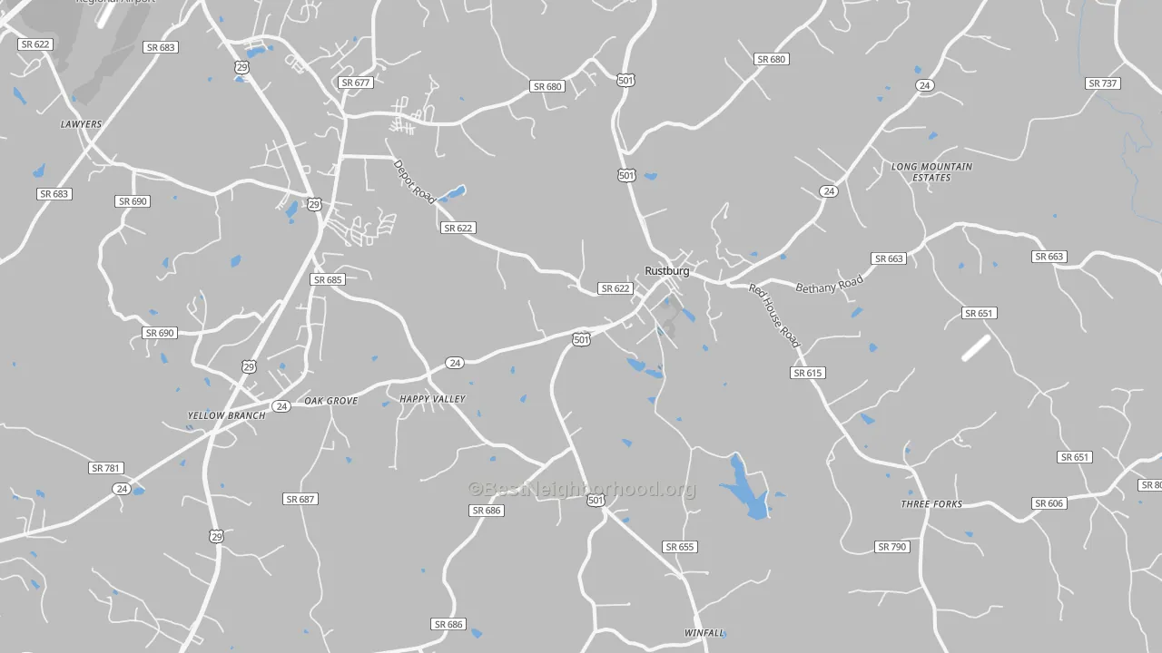 Transit Grade map of 24588, VA