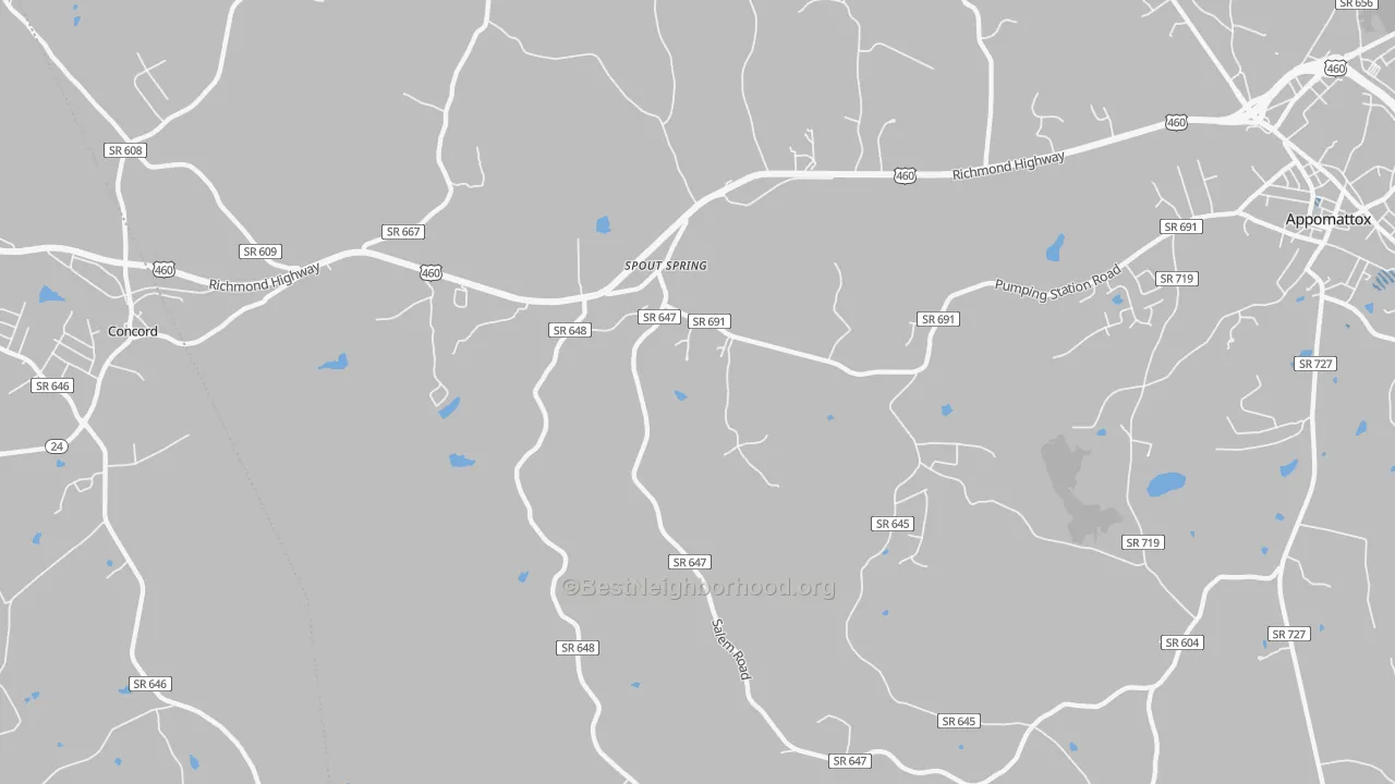 Transit Grade map of 24593, VA