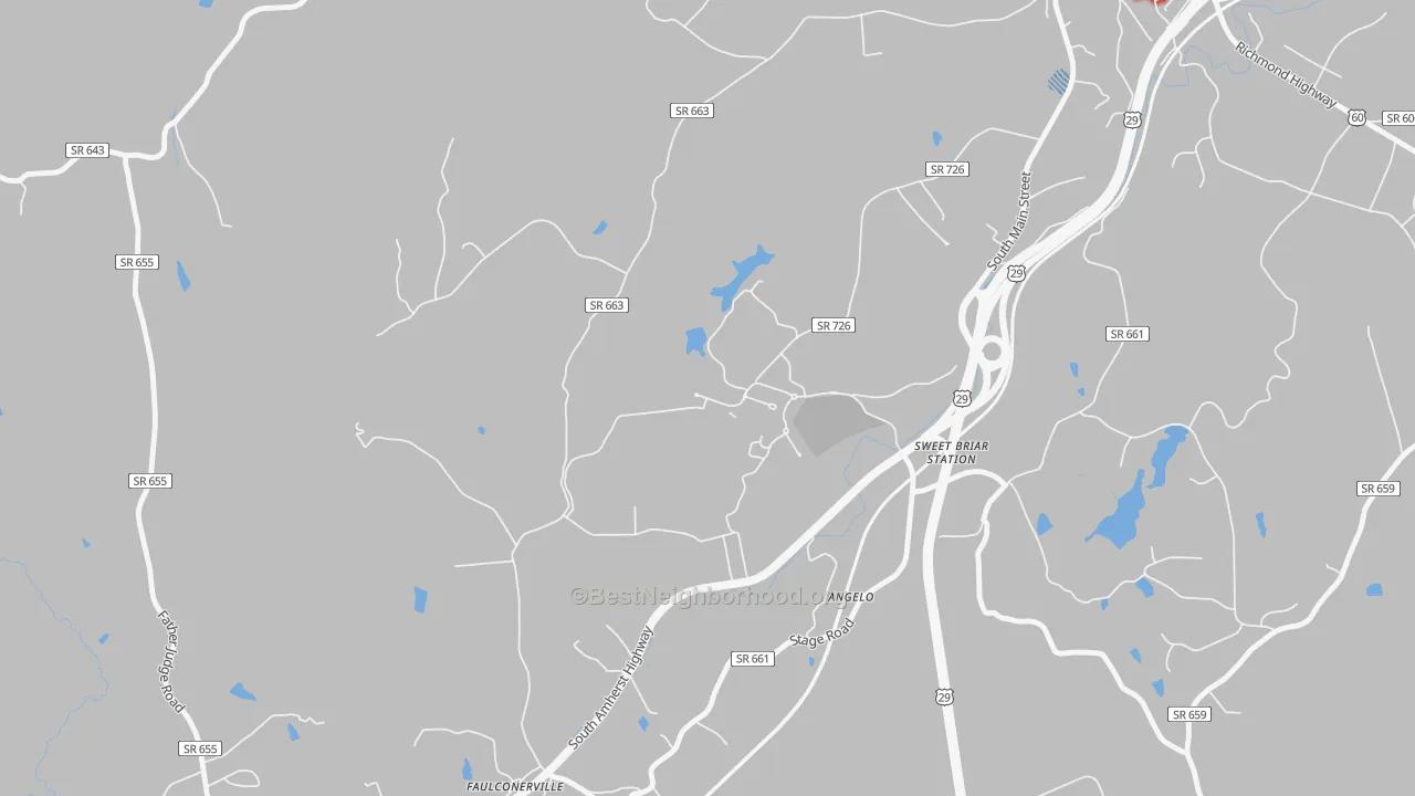 Transit Grade map of 24595, VA