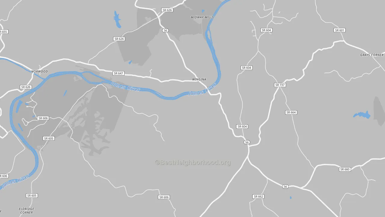 Transit Grade map of 24599, VA