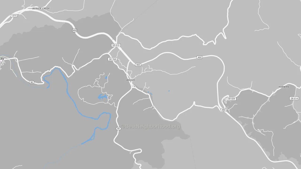 Transit Grade map of 24607, VA