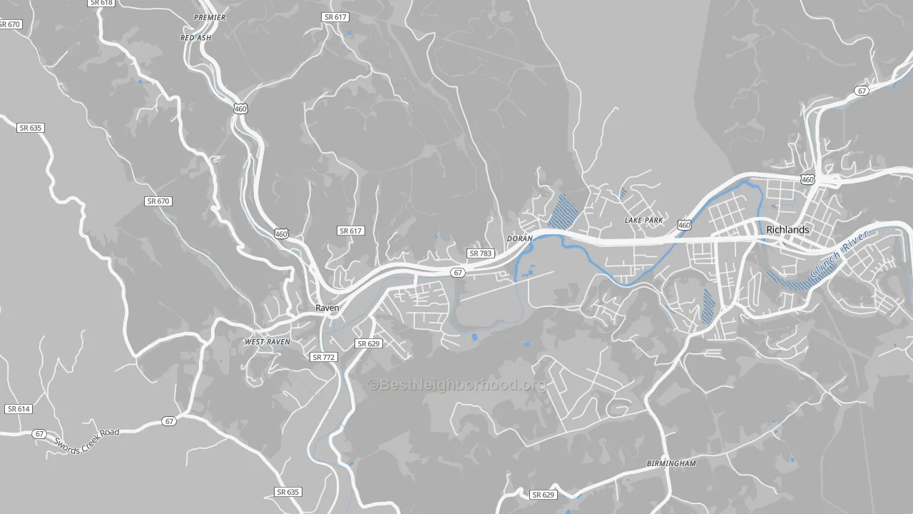 Transit Grade map of 24612, VA