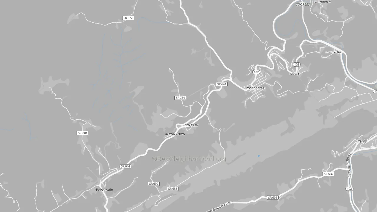 Transit Grade map of 24635, VA