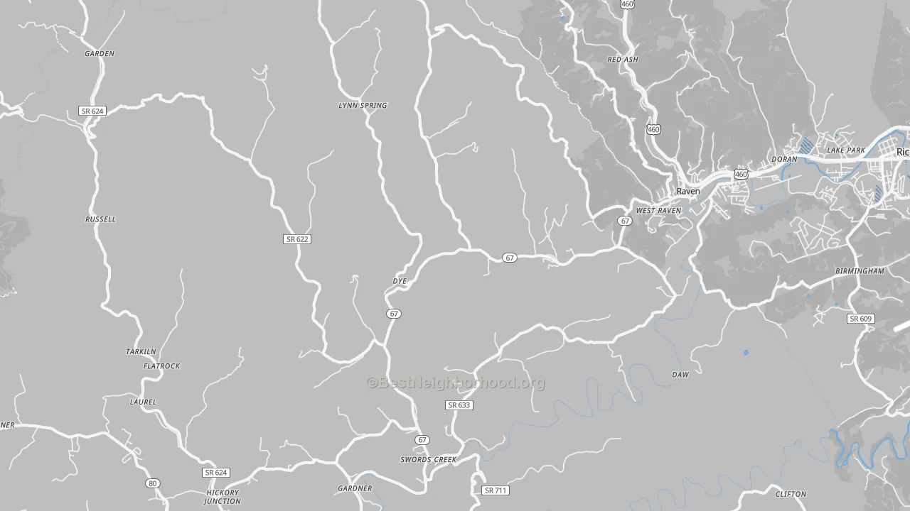Transit Grade map of 24649, VA