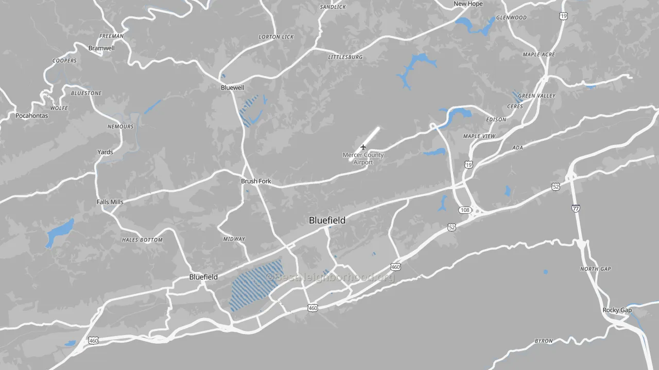 Transit Grade map of 24701, WV