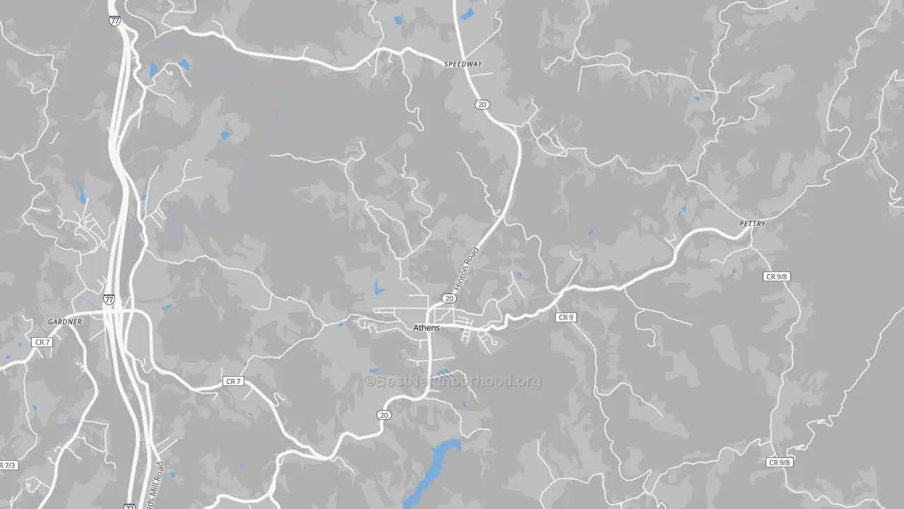 Transit Grade map of 24712, WV