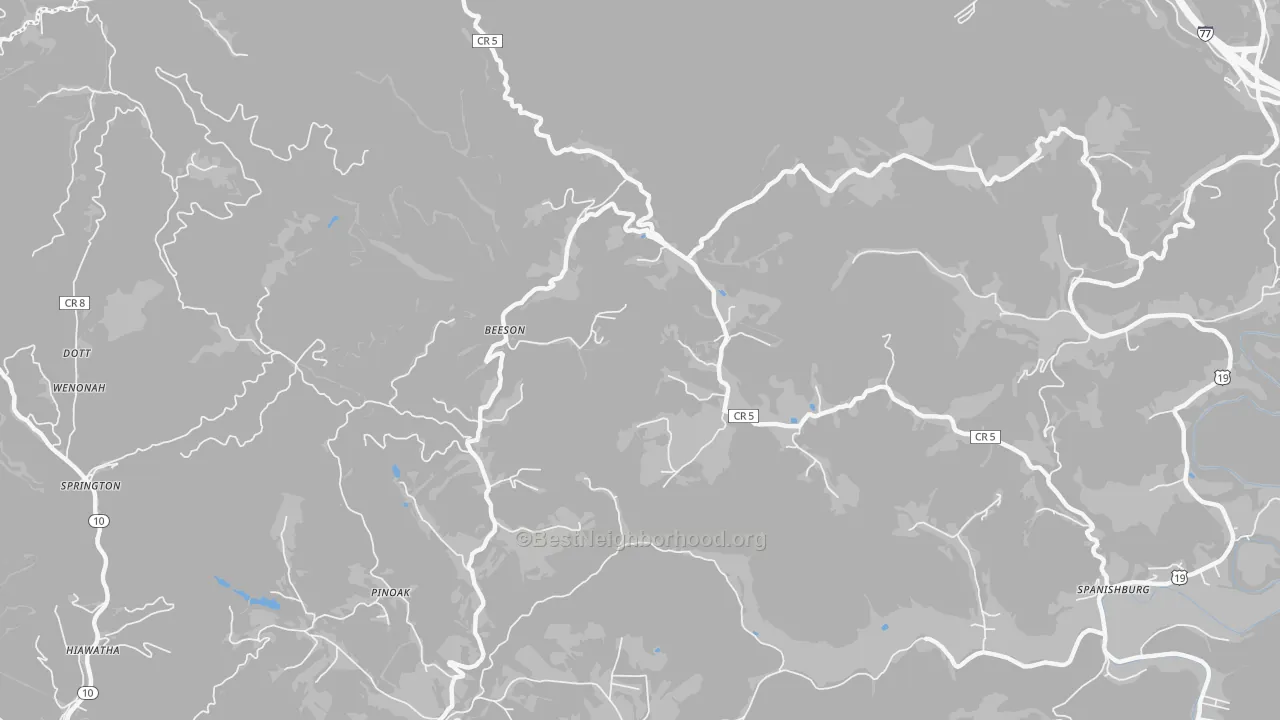 Transit Grade map of 24714, WV