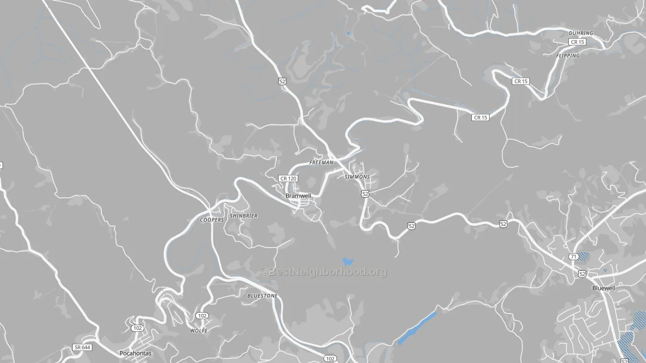 Transit Grade map of 24724, WV