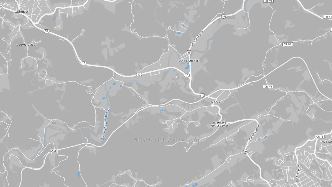 Transit Grade map of 24731, WV