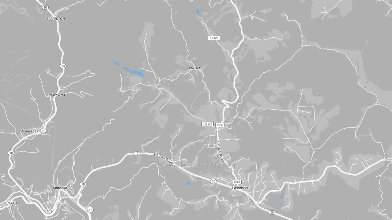 Transit Grade map of 24733, WV