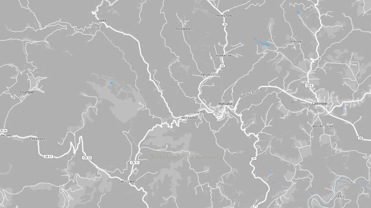 Transit Grade map of 24736, WV