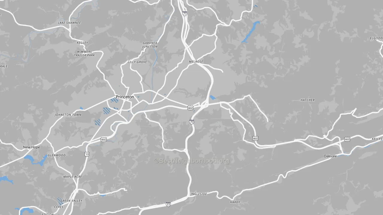 Transit Grade map of 24739, WV
