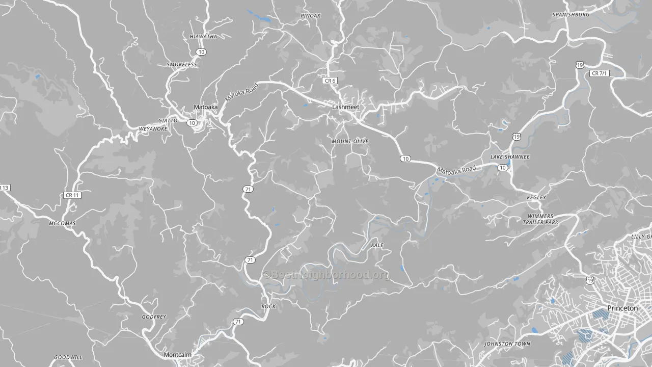 Transit Grade map of 24747, WV