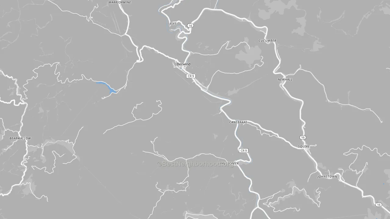 Transit Grade map of 24815, WV