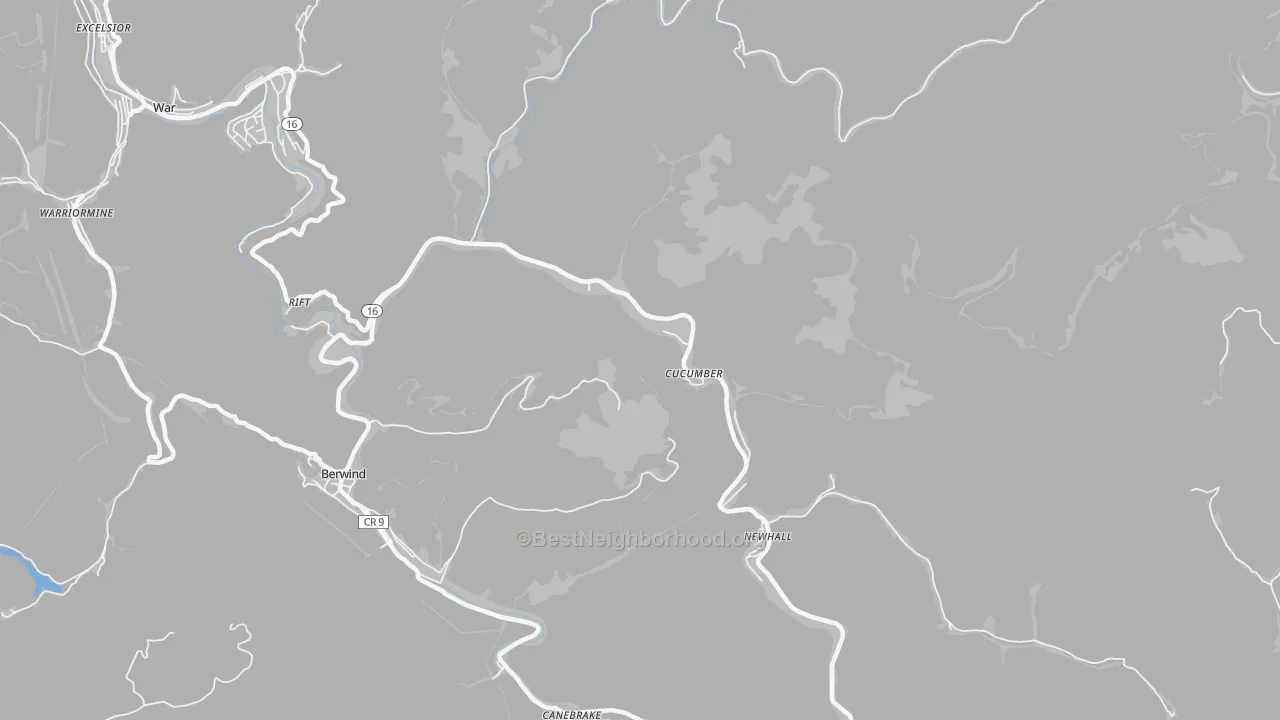 Transit Grade map of 24826, WV