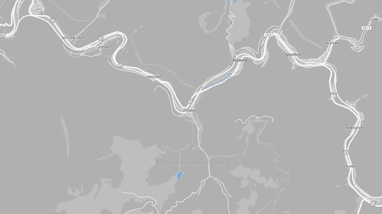 Transit Grade map of 24829, WV