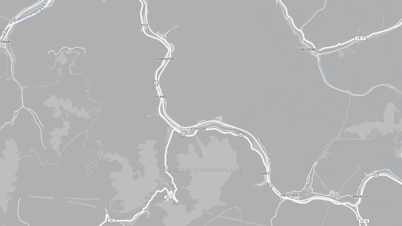 Transit Grade map of 24831, WV