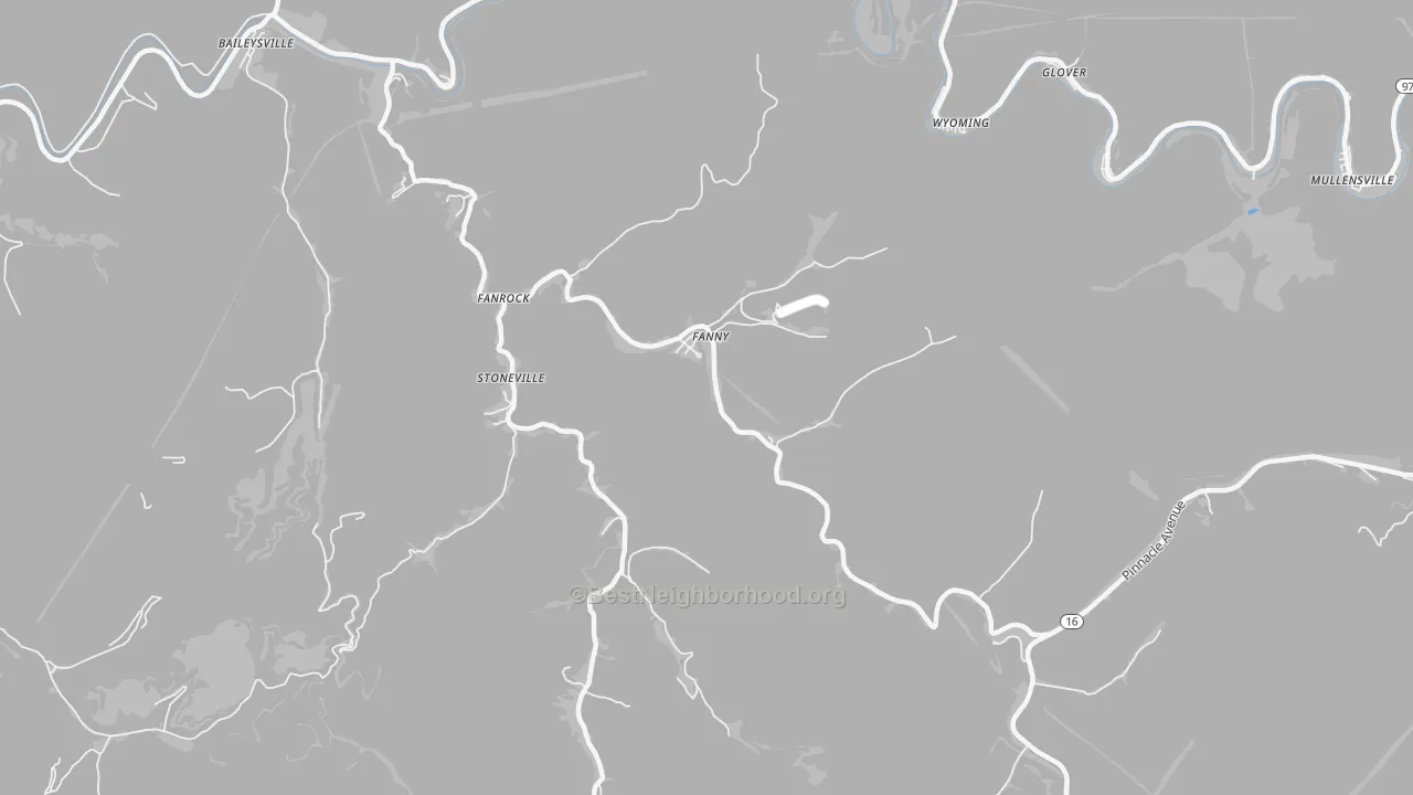 Transit Grade map of 24834, WV