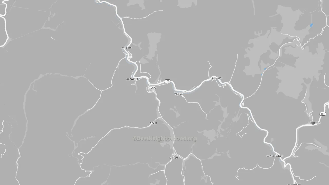 Transit Grade map of 24836, WV