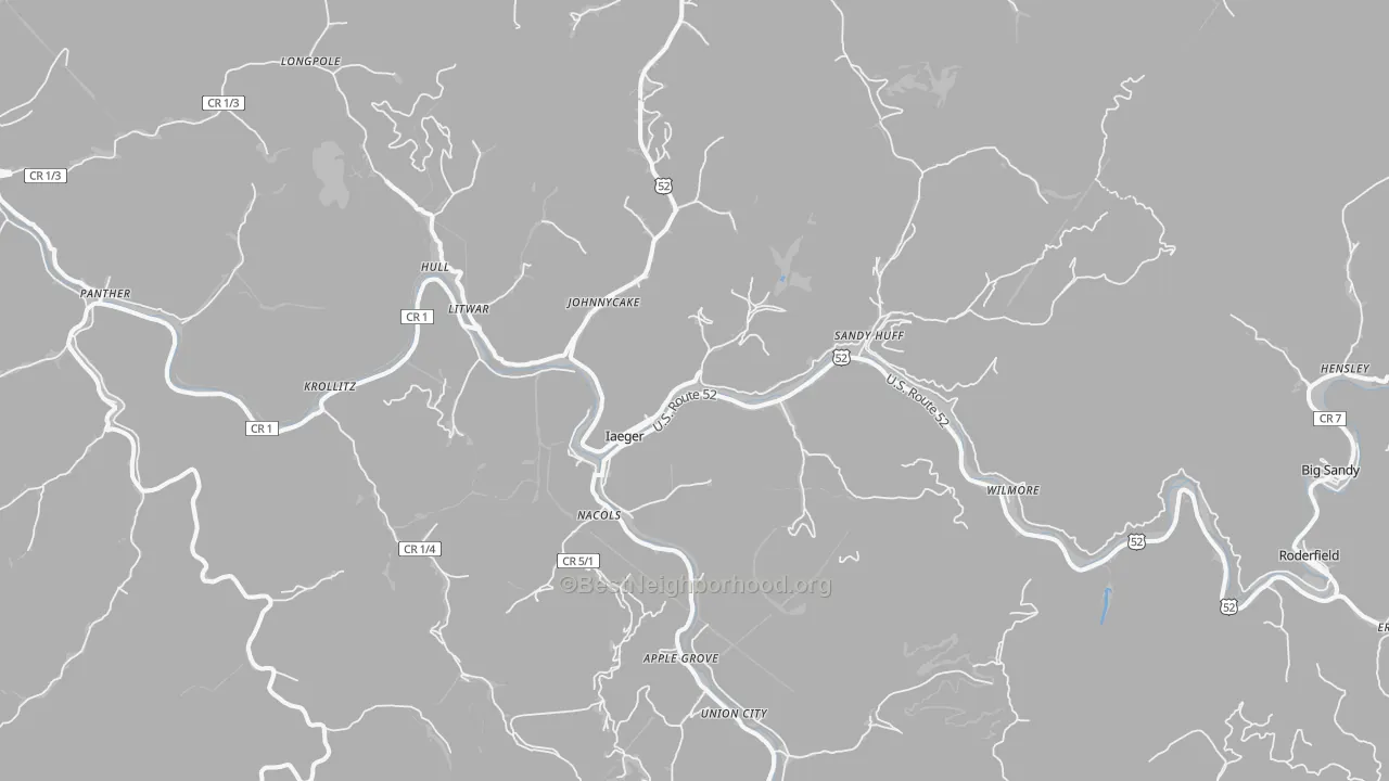 Transit Grade map of 24844, WV